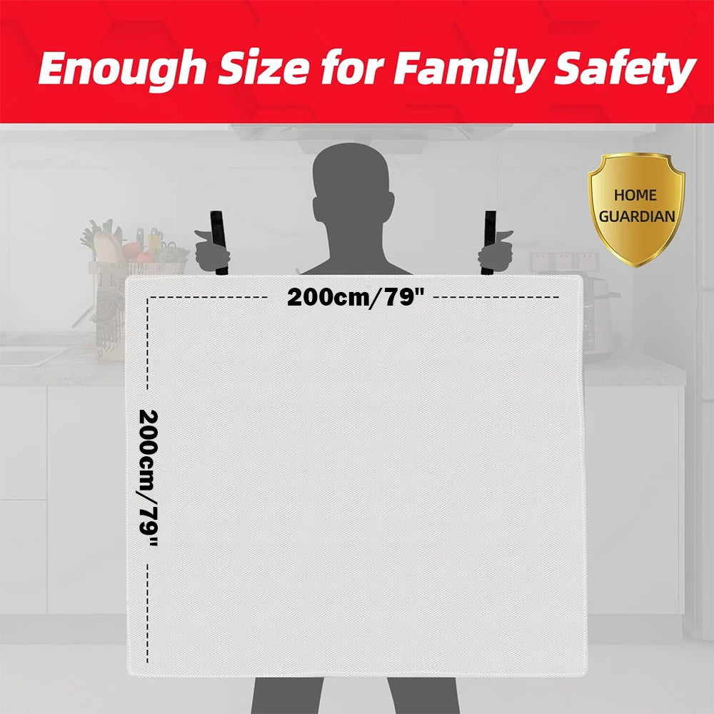 Fire Blanket – Emergency Heat & Flame Resistant Safety Cover (Kitchen, Home, Car, Camping)